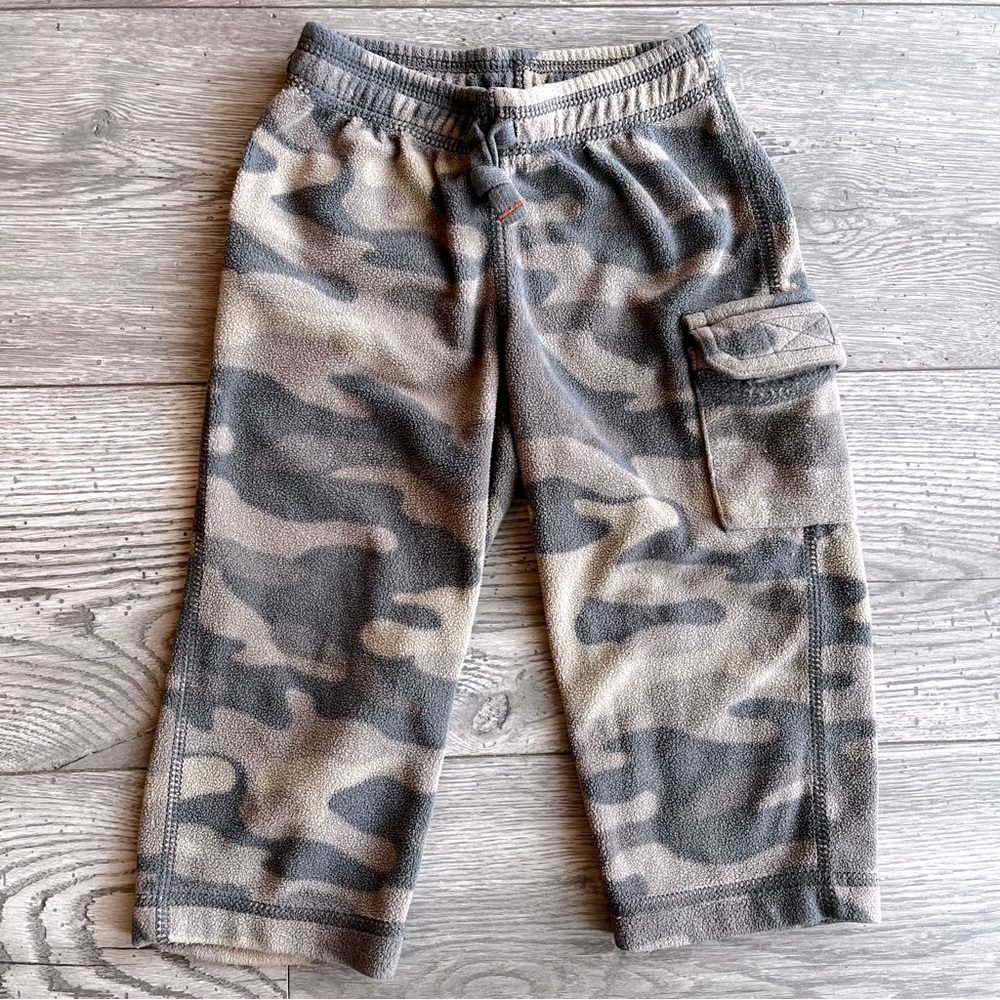 Carter’s Toddler Boy Camo Drawstring Cargo Sweatpants 18 Months